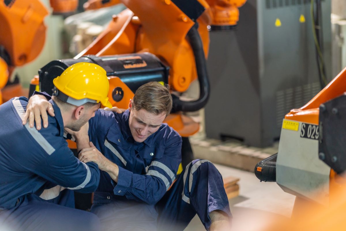 Workplace incident requiring workers’ compensation insurance verification and claims management.